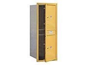 Salsbury Industries 3711S 2PGFP 2 Parcel Lockers in Gold Front Loading Private Access