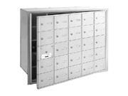 Salsbury Industries 3625AFP 25 Doors 4B Horiz Mailbox in Aluminum Front Loading Private Access