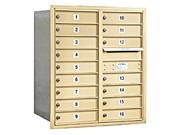 Salsbury Industries 3709D 16SRU Mailbox with 16 MB1 Doors in Sandstone Rear Loading USPS Access