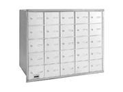 Salsbury Industries 3625ARP 25 Doors 4B Horiz Mailbox in Aluminum Rear Loading Private Access