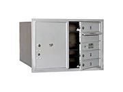 Salsbury Industries 3705D 03AFU 3 Mailbox 1 Parcel Unit in Aluminum Front Loading USPS Access