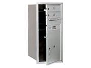 Salsbury Industries 3709S 02AFU Mailbox with 2 MB1 Doors in Aluminum Front Loading USPS Access