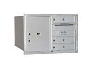 Salsbury Industries 3705D 03ARU 3 Mailbox 1 Parcel Unit in Aluminum Rear Loading USPS Access