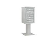 Salsbury Industries 3407S 05GRY 4C Pedestal Mailbox Single Column 5 MB1 Doors Gray