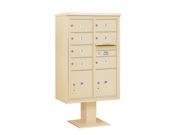 Salsbury Industries 3413D 07SAN 4C Pedestal Mailbox Double Column 7 MB2 Doors 2 PL5 Sandstone