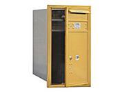 Salsbury Industries 3707S 1PGFP Mailbox Parcel Single Column in Gold Front Loading Private Access