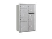 Salsbury Industries 3713D 07ARU 4C Horizontal Mailbox 13 Door High Unit 48 Inches Double Column 7 MB2 Doors and 2 PL5 ft. s Aluminum Rear Loading