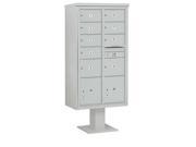 Salsbury Industries 3416D 09GRY 4C Pedestal Mailbox Double Column 7 MB2 Doors 2 MB3 Doors 2 PL Gray