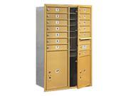 Salsbury Industries 3713D 13GFP Mailbox with 13 MB1 Doors in Gold Front Loading Private Access