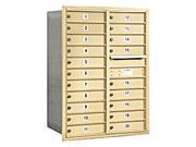 Salsbury Industries 3711D 20SRP Mailbox with 20 MB1 Doors in Sandstone Rear Loading Private Access