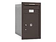 Salsbury Industries 3707S 1PZRU Mailbox Parcel Single Column in Bronze Rear Loading USPS Access