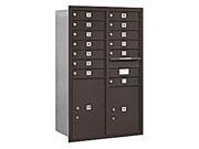 Salsbury Industries 3713D 13ZRU Mailbox with 13 MB1 Doors in Bronze Rear Loading USPS Access