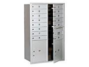 Salsbury Industries 3713D 14AFP Mailbox with 14 MB1 Doors and 2 Parcel in Aluminum Front Loading Private Access