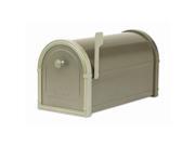 Architectural Mailboxes 5502Z Bellevue Mailbox with Powder Coat White Bronze Accents Bronze
