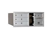 Salsbury Industries 3703D 04AFU Mailbox with 4 MB1 Doors in Aluminum Front Loading USPS Access