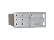 Salsbury Industries 3703D 04ARP Mailbox with 4 MB1 Doors in Aluminum Rear Loading Private Access