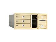 Salsbury Industries 3703D 04SFU Mailbox with 4 MB1 Doors in Sandstone Front Loading USPS Access