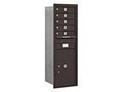 Salsbury Industries 3713S 05ZRU Mailbox with 5 MB1 Doors and 1 Parcel in Bronze Rear Loading USPS Access