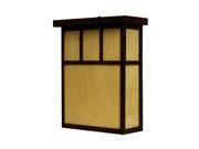 Efficient Lighting EL 157 123 BZ Rustic Outdoor Wall Pack Die Cast Aluminum Powder Coated Bronze Frosted Amber Glass with Built in photocell