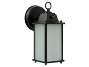 Efficient Lighting EL 102 123 Timeless Outdoor Wall Lantern Die Cast Aluminum Powder Coated Black Frosted Glass with Built in photocell Energy Star Qualifie