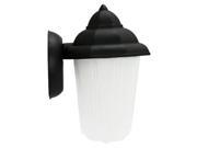 Efficient Lighting EL 103 123 Timeless Outdoor Wall Lantern Die Cast Aluminum Powder Coated Black Frosted Glass with Built in photocell Energy Star Qualifie