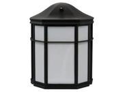 Efficient Lighting EL 158 123 BLK Timeless Outdoor Wall Pack Die Cast Aluminum Powder Coated Black Acrylic Lens with Built in photocell Energy Star Qualifie