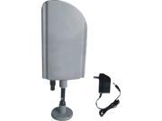 Digiwave ANT4008 Indoor Outdoor TV Antenna with Booster CUL Approval Adaptor Silver Color
