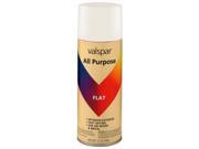Valspar Brand 465 64003 SP 12 Oz White Flat All Purpose Spray Paint Pack of 6