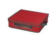 Whitney Design 537RED Holiday Charger Plate Chest Red with Green trim