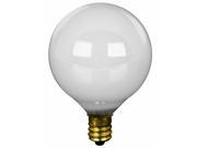 Feit BP25G16.5W 2 Count 25 Watt White Long Life Vanity Globe Light Bulb