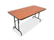 Lorell LLR65757 Folding Table 72in.x30in.x29in. Mahogany