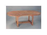 Anderson Teak TBX 087VT 87 Inch Oval Extension Table Extra Thick Wood