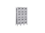 Salsbury Industries 83365GY A 15 in. D Extra Wide Vented Metal Locker Triple Tier 3 Wide Assembled Gray