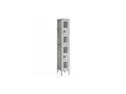 Salsbury Industries 72162GY A 12 in. W x 78 in. H x 12 in. D Vented Metal Locker Double Tier 1 Wide Gray Assembled