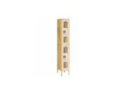 Salsbury Industries 72162TN A 12 in. W x 78 in. H x 12 in. D Vented Metal Locker Double Tier 1 Wide Tan Assembled