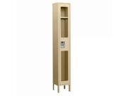 Salsbury Industries S 61165TN A 6 ft. H x 15 in. D See Through Metal Locker Single Tier 1 Wide Assembled Tan