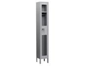 Salsbury Industries S 61168GY A 6 ft. H x 18 in. D See Through Metal Locker Single Tier 1 Wide Assembled Gray