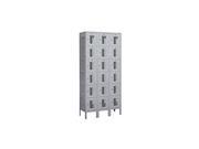 Salsbury Industries 76368GY A 36 in. W x 78 in. H x 18 in. D Six Tier Box Style Double Tier 3 Wide Gray Assembled