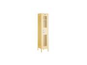 Salsbury Industries 81168TN A 18 in. D Extra Wide Vented Metal Locker Single Tier 1 Wide Tan Assembled