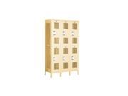 Salsbury Industries 82368TN A 18 in. D Extra Wide Vented Metal Locker Double Tier 3 Wide Tan Assembled