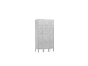 Salsbury Industries 65358GY A 12 in. W x 78 in. H x 18 in. D Standard Metal Locker Five Tier Box Style 3 Wide Gray Assembled
