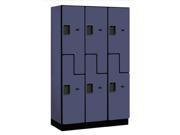 Salsbury Industries 27368BLU Extra Wide Designer Wood Locker 3 Wide Blue