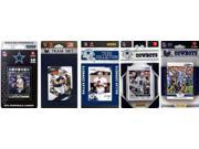 C I Collectables COWBOYS512TS NFL Dallas Cowboys 5 Different Licensed Trading Card Team Sets