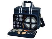 Picnic at Ascot 229 BLB Bold Deluxe Picnic Cooler for 4 Navy