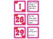 Teacher Created Resources 5076 February Polka Dots Calendar Days Story Starters Mini Pack