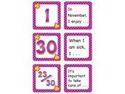 Teacher Created Resources 5085 November Polka Dots Calendar Days Story Starters Mini Pack