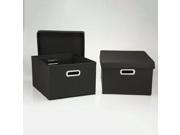 Household Essentials 10KDBLK 1 8 in. H Nested Boxes Black