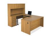 Bestar 60860 1968 Embassy U shaped worksation and accessories kit in Cappuccino Cherry finish