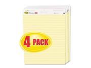 Post It Easel Pads 561 VAD 4PK Self Stick Easel Pads Ruled 25 x 30 Yellow 4 30 Sheet Pads Carton