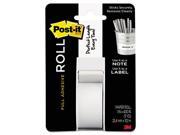 Post It 2650 W Full Adhesive Label Roll 1 x 400 White 1 Roll